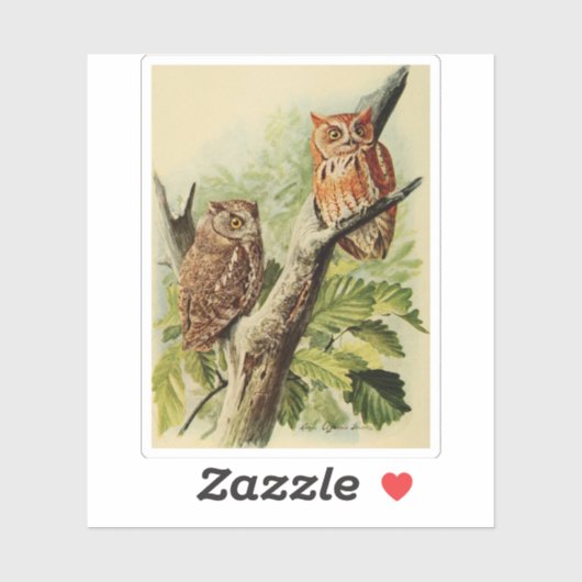 Owl Print Aufkleber (Blatt)