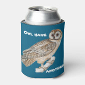 Owl Puff Niedlich Dose Cooler in Blau Dosenkühler (Kanne Vorderseite)