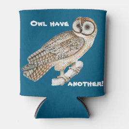 Owl Puff Niedlich Dose Cooler in Blau Dosenkühler