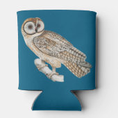 Owl Puff Niedlich Dose Cooler in Blau Dosenkühler (Rückseite)