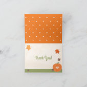 Owl Pumpkin Baby Dusche Danke Karte (Innenseite)