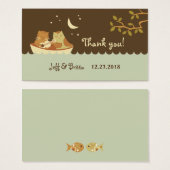 Owl & Pussycat Storybook Wedding (blau und braun) (Vorne & Hinten)