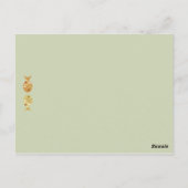 Owl & Pussycat Storybook Wedding (blau und braun) Postkarte (Rückseite)