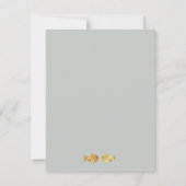 Owl & Pussycat Storybook Wedding (Sea Blue) Dankeskarte (Rückseite)