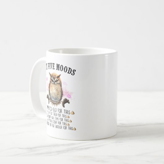 Owl & Quotes - Keramik 11oz Tasse (Vorderseite Links)