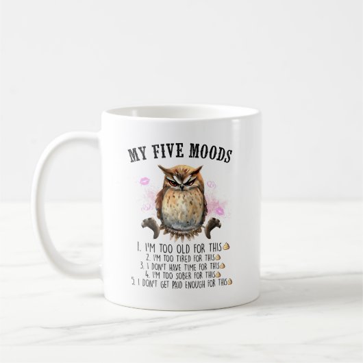Owl & Quotes - Keramik 11oz Tasse (Links)