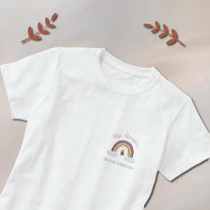 Owl & Rainbow Lehrer T - Shirt mit Schulname