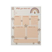 Owl Rainbow Substitution Report Notepad Notizblock (Rotiert)