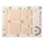 Owl Rainbow Substitution Report Notepad Notizblock (Vorderseite)