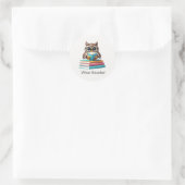 Owl Reading Book Süße Tier Sticker (Tasche)