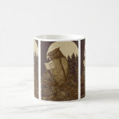 Owl Reading by Moonlight Kaffeetasse (Mittel)