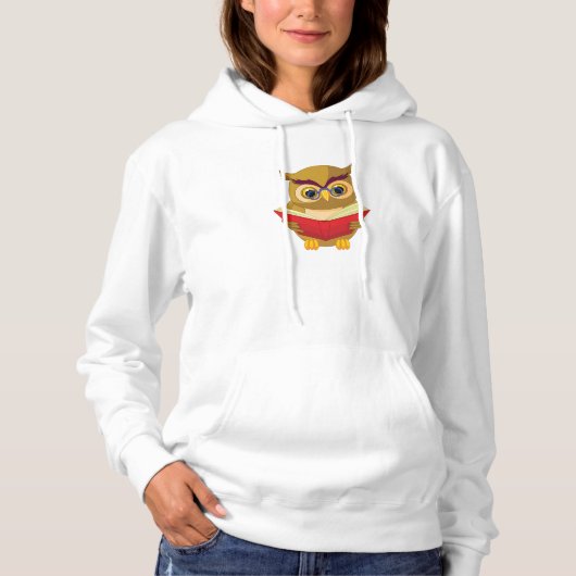 Owl Reading Hoodie (Vorderseite)