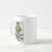 Owl Reading on Branch Kaffeetasse (Vorderseite Links)