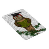 Owl Reading on Branch Magnet (Rechte Seite)