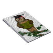Owl Reading on Branch Notizblock (Rechte Seite)