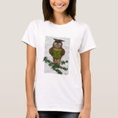 Owl Reading on Branch T-Shirt (Vorderseite)
