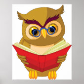 Owl Reading Poster (Vorne)
