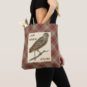 Owl Red Orange Kariert Skull Tasche (Von Nahem)