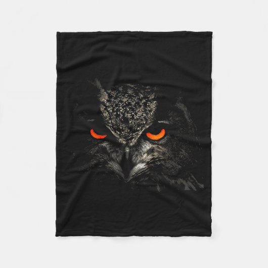 Owl Retro Eye Men Women Kids Gift Apparel Fleecedecke (Vorderseite)