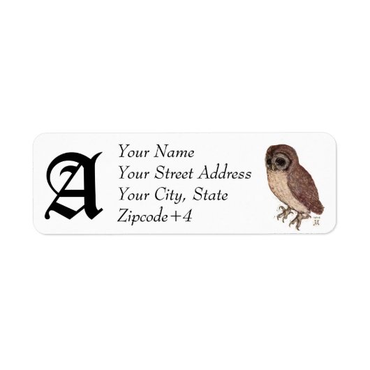 Owl Return Label - Passen Sie es an! (Vorne)