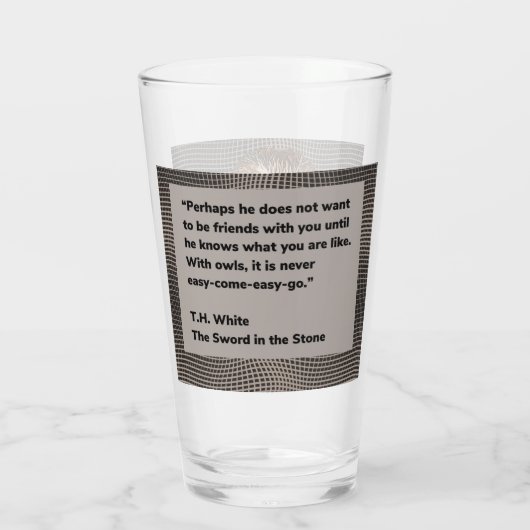 Owl, Rockefeller, Zitat, zweiseitig, Glas (Rückseite)