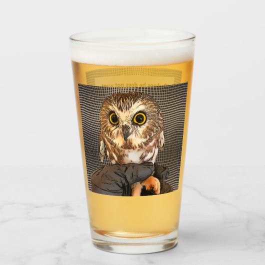 Owl, Rockefeller, Zitat, zweiseitig, Glas (Vorne (Gefüllt))