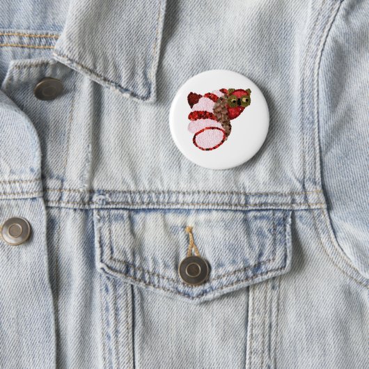Owl Round Abzeichen Button (Beispiel)