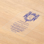 Owl Royal Crest Monogram Arch Wedding Invitation Acryleinladungen (Ablage )