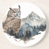 Owl Sandstone Untersetzer (Vorne)
