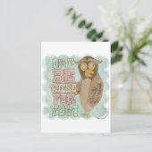 Owl Sei für dich da! Postkarte (Stehend Vorderseite)