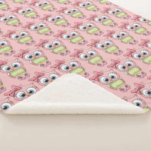 Owl Sherpa Blanket Sherpadecke (3/4)