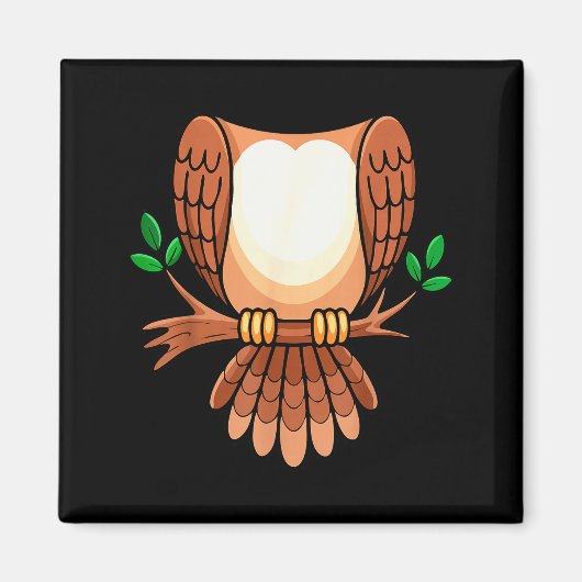 Owl Shirt Adult Men Women Kids Owl Costume Magnet (Vorne)