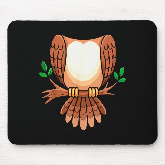Owl Shirt Adult Men Women Kids Owl Costume  Mousepad (Vorne)