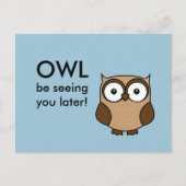 Owl sieht dich postkarte (Vorderseite)