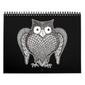 Owl Sketch Cartoon Kalender (Titelbild)