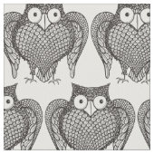 Owl Sketch Cartoon Muster Stoff (Nahaufnahme)