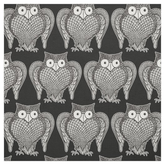 Owl Sketch Cartoon Muster Stoff (Muster)