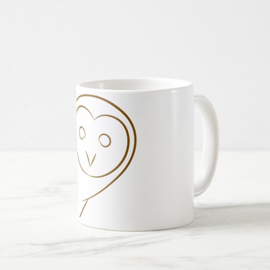 Owl Sketch-Tasse Kaffeetasse (VorderseiteRechts)