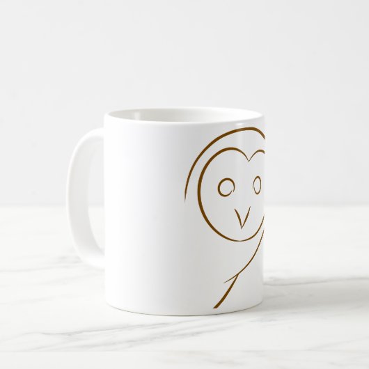 Owl Sketch-Tasse Kaffeetasse (Vorderseite Links)