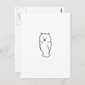 Owl - Spaß niedliche, einfache Totem-Tinte-Linie z Postkarte (Vorne/Hinten)