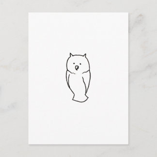 Owl - Spaß niedliche, einfache Totem-Tinte-Linie z Postkarte