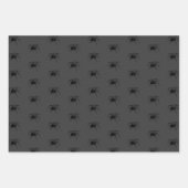 Owl Spinne Evil Eye | Schwarz auf Grau | Geschenkpapier Set (Vorderseite)