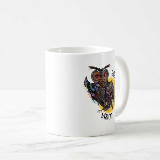 Owl Spirit Animal Tasse (VorderseiteRechts)
