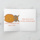 Owl Sprichwort, whoo, Get Well bald, Name hinzufüg Karte (Innenseite)