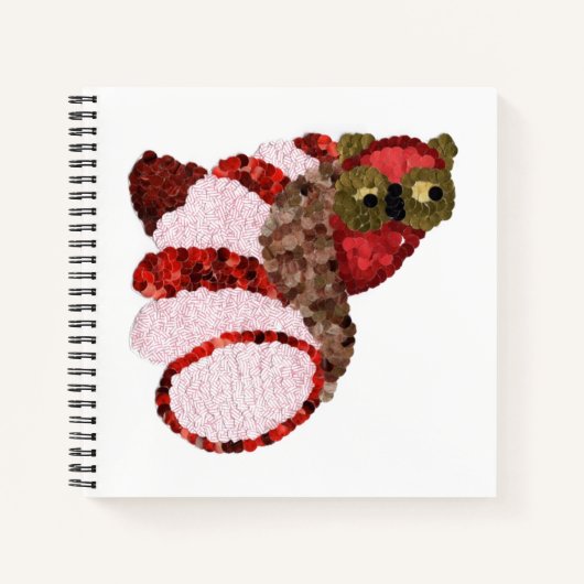Owl Square Spiral Notebook Notizblock (Vorderseite)
