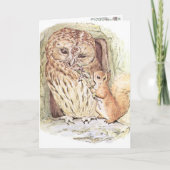 Owl & Squirrel III Greeting Card Karte (Vorderseite)