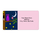Owl Stars Moon Labels (Vorne)