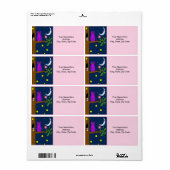 Owl Stars Moon Labels (Vorne)