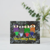 Owl Step Sing Bryn Mawr Lanterns in Bäumen Postkarte (Stehend Vorderseite)