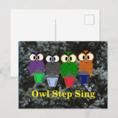 Owl Step Sing Bryn Mawr Lanterns in Bäumen Postkarte (Vorne/Hinten)